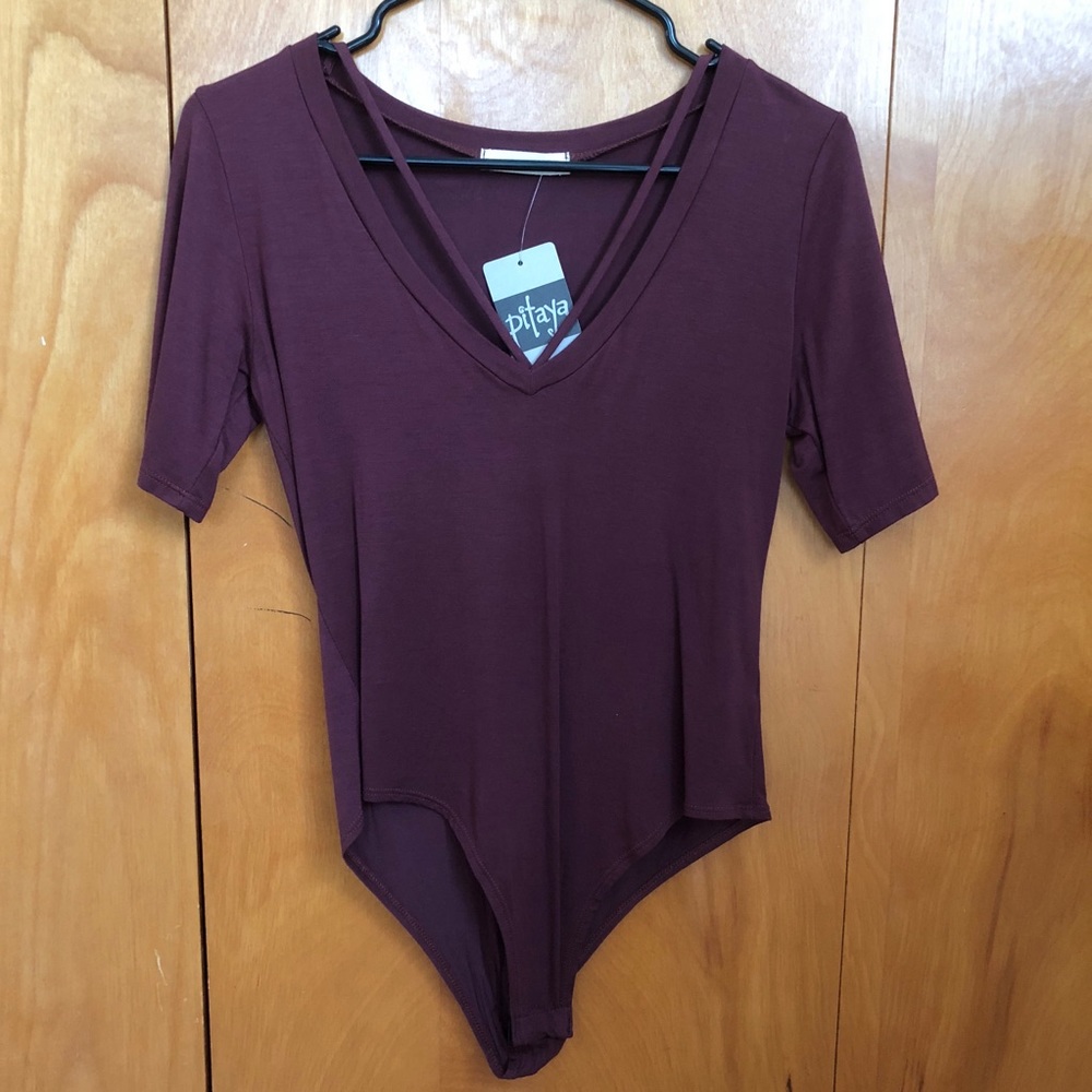 Maroon bodysuit